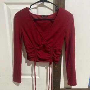 Red Crop top